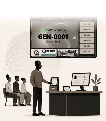 QFlow queue display screen